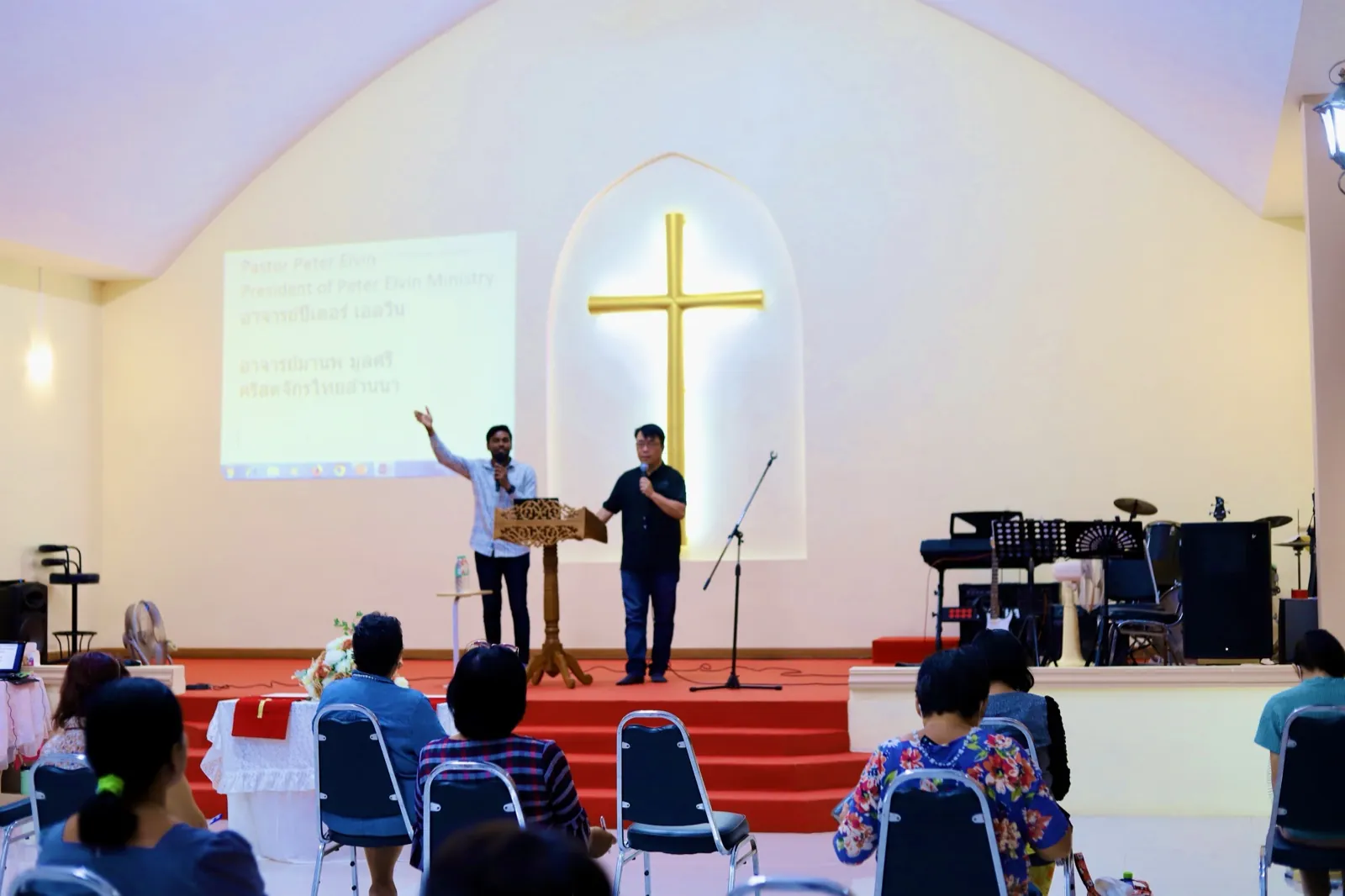 Ministry leaders and supporters gathering in fellowship and testimony