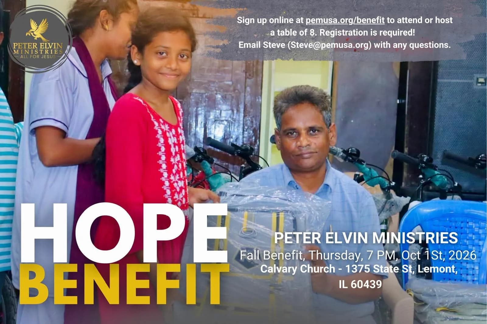 Hope Benefit official event flyer