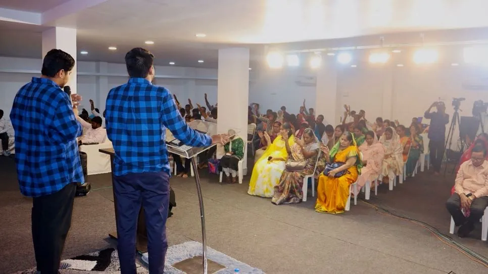 Community gathering for worship and spiritual fellowship